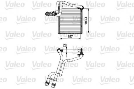 Радиатор обогревателя VOLKSWAGEN GOLF VI (5K) (08-) (выр-во) Valeo 811536