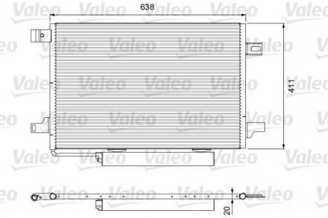 Конденсатор кондиционера MERCEDES Classe A (выр-во) Valeo 814249 (фото 1)