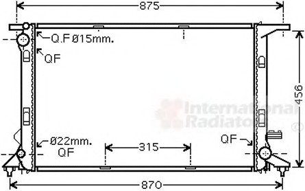 Радиатор охлаждения AUDI A4/A7 (выр-во) Van Wezel 03002290