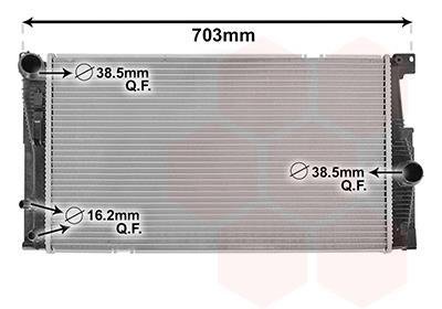 Радиатор охлаждения BMW 5 F10/F11 03/10 > 17 (выр-во) Van Wezel 06002549