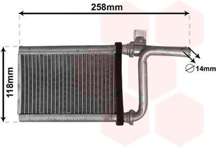 Радиатор печки Van Wezel 32006254