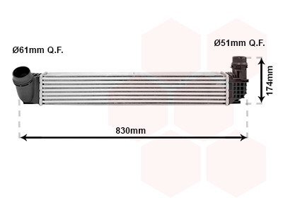 Интеркулер RENAULT MEGANE3 20i/19dCi MT 08- (выр-во) Van Wezel 43004411