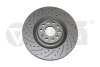 Диск гальмівний передній перфорований (Geomet) Skoda Superb (08-13)/VW Golf (06-13),Passat (06-11) Vika 66151717001 (фото 1)