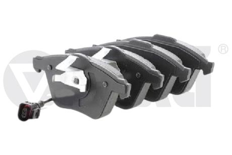 Колодки тормозные передние с датчиком Audi A3, TT/VW Golf VI/Seat Leon (05-16) Vika 66981704701