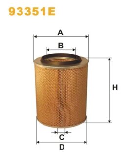 Повітряний фільтр WIX FILTERS 93351E