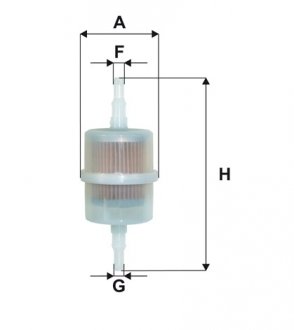 Фільтр палив. універс. діам. 6-8мм /PS822 (вир-во WIX-FILTERS) WIX FILTERS WF8127