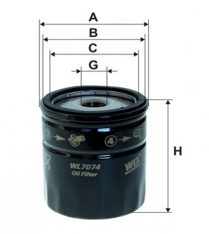 ФІЛЬТР МАСЛЯНИЙ WIX FILTERS WL7074