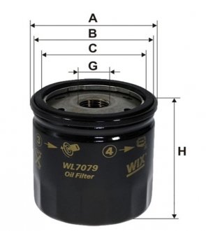 Фільтр оливи WIX FILTERS WL7079