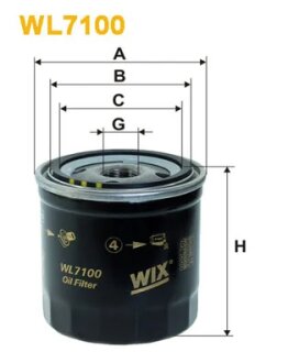 ФІЛЬТР ОЛИВИ WIX FILTERS WL7100