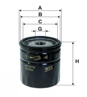 Фільтр оливи WIX FILTERS WL7319 (фото 1)