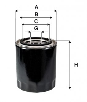 Фильтр масляный двигателя /OP632/7 (выр-во -FILTERS) WIX FILTERS WL7450 (фото 1)