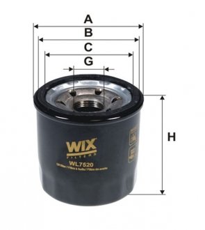 Фільтр масляний двигуна Hyundai i20, i20 II; Kia Picanto II, Rio III (WIX-FILTERS) WIX FILTERS WL7520