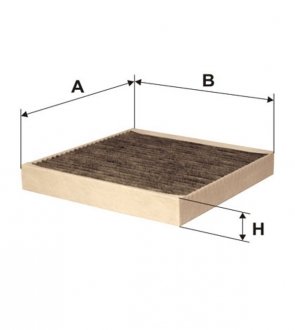 Фильтр салона K1089A/ угольный (выр-во WIX-FILTERS) WIX FILTERS WP9107