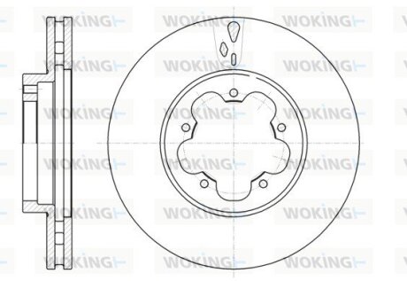 Тормозной диск пер. Transit 06-14 WOKING D61021.10