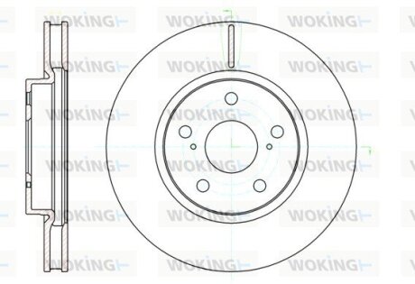 Диск гальмівний передній (кратно 2) (Remsa) Lexus IS 05> 12> (D61076.10) WOKING D6107610