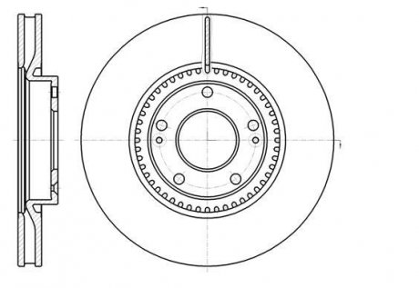 Гальмівний дискпередній вент. Hyundai I30 /Kia Cee\'D/ Cerato III 1.4-2.6 11 - (300x28) WOKING D61217.10