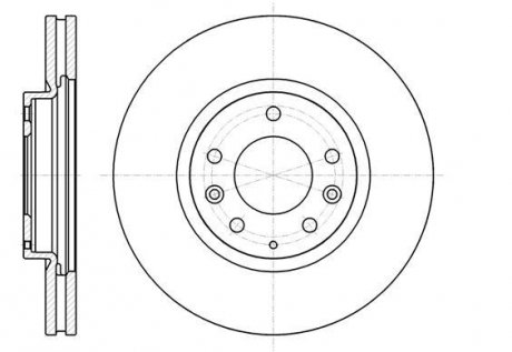 Диск гальмівний передній (кратно 2) (Remsa) Mazda CX-7 I CX-9 I (D61236.10) WOKING D6123610