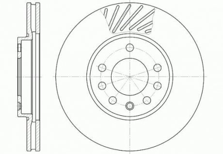 Диск тормозной передний (кратно 2) (Remsa) Opel Astra G H Zafira A / Meriva A / Combo C WOKING D6584.10