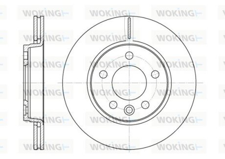 Диск тормозной задний (кратно 2) (Remsa) VW T5 T6 WOKING D6707.10