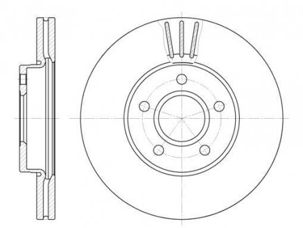 Диск тормозной передний (кратно 2) (Remsa) Ford Focus II III C-max I II Grand C-max I WOKING D6710.10 (фото 1)