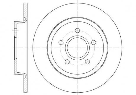 Гальмівний диск зад. Ford C-MAX/Focus II 04- (280x11) WOKING D6712.00