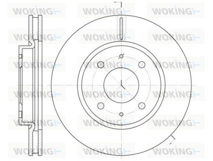 Гальмівний диск перед. Galant/Lancer (99-11) WOKING D6890.10