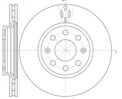 Диск тормозной передний (кратно 2) (Remsa) Opel Corsa D E / Punto 08> 13> WOKING D6981.10 (фото 1)