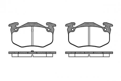 Колодки тормозные диск. задн. (Remsa) Renault Megane I, Peugeot 306 WOKING P0443.50