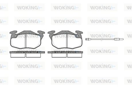 Колодки тормозные WOKING P0923.12