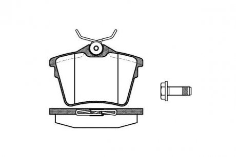 Колодки гальмівний диск. задн. (Remsa) Citroen C5 iii 1.6 08-,Citroen C5 iii 1.8 08- (P10033.00) WOKING P1003300