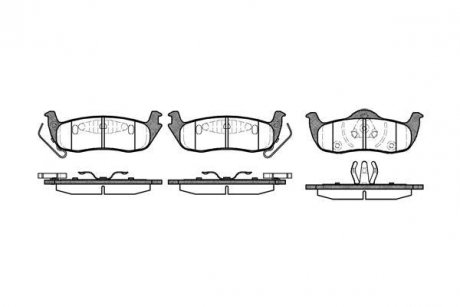 Колодки тормозные диск. задн. (Remsa) Jeep Commander 3.0 05-10,Jeep Commander 3.7 05-10 (P10063.10) WOKING P1006310