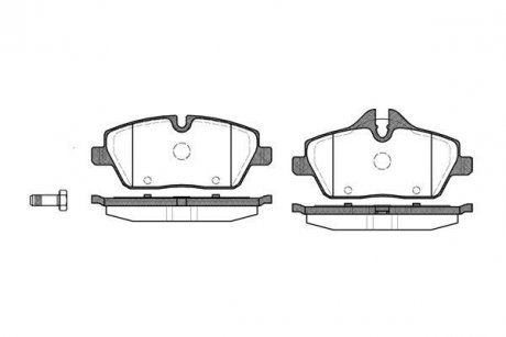 Колодки тормозные диск. перед. (Remsa) Mini Cooper, One, Clubman 08> WOKING P10313.00 (фото 1)