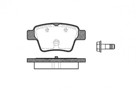 Колодки тормозные диск. задн. (Remsa) Peugeot 207 307, Citroen C4 (04-) WOKING P10383.00 (фото 1)