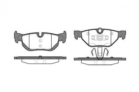 Колодки гальмівний диск. задн. (Remsa) BMW 1e87 1.6i 2.0i (06-12) (P10453.00) WOKING P1045300