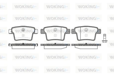 Колодки тормозные диск. задн. (Remsa) Ford Mondeo III (P10493.10) WOKING P1049310 (фото 1)