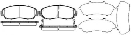 Колодки тормозные диск. перед. (Remsa) Honda CR-V 07> 12> (P10713.12) WOKING P1071312 (фото 1)