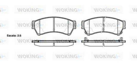 Колодки тормозные WOKING P10963.02