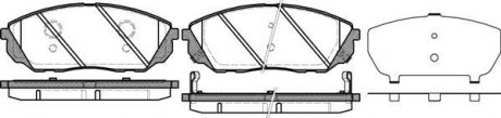 Колодки тормозные диск. перед. (Remsa) Kia Sorento i 2.5 02-,Kia Sorento i 3.3 02- WOKING P11413.12