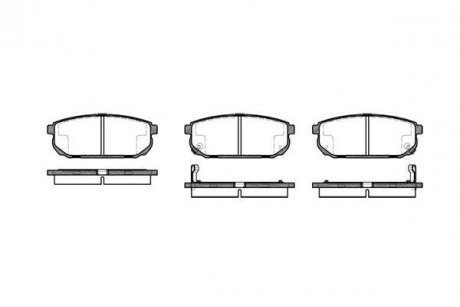 Колодки тормозные диск. задн. (Remsa) Kia Sorento i 2.4 02-,Kia Sorento i 2.5 02- (P11423.02) WOKING P1142302