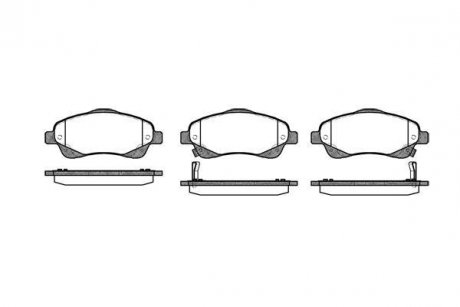 Гальмівні колодки пер. Toyota Avensis 00-08 (bosch) WOKING P11463.02