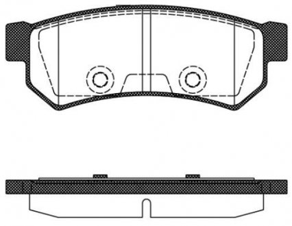 Гальмівні колодки зад. Gentra/Lacetti/Lacetti/Nubira 03- WOKING P11483.10