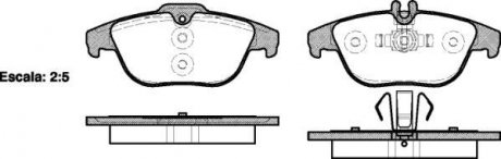 Колодки гальмівний диск. задн. (Remsa) MB C204 (11-) (P12053.00) WOKING P1205300