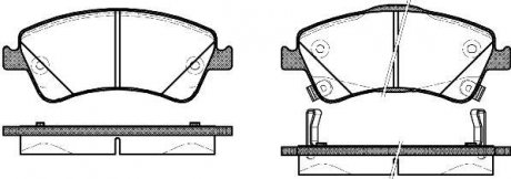 Колодки тормозные диск. перед. (Remsa) Toyota Corolla Auris 06> 12> / Avensis 08>18 WOKING P12413.02