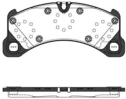 Колодки гальмівний диск. перед. (Remsa) Porsche Cayenne 3.0 10-,Porsche Cayenne 3.6 10- (P12453.50) WOKING P1245350