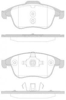 Колодки тормозные диск. перед. (Remsa) Renault Scenic III Grand Scenic III Megane III 2,0TCe (P12503.30) WOKING P1250330 (фото 1)