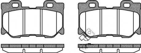 Колодки гальмівний диск. задн. (Remsa) Infiniti Fx 3.0 08-,Infiniti Fx 3.5 02-08 (P12653.01) WOKING P1265301