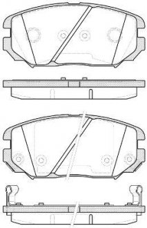 Гальмівні колодки пер. Civic/Sonata/Tucson (04-13) WOKING P13043.12