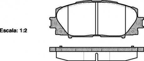 Колодки гальмівний диск. перед. (Remsa) Toyota Yaris II 05>,Yaris III 10> (P13243.00) WOKING P1324300