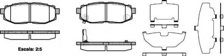 Гальмівні колодки зад. BRZ/Forester/Legacy/Outback/Tribeca (05-21) WOKING P13283.01