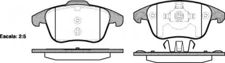 Колодки тормозные диск. перед. (Remsa) PSA C4 Picasso, Grand Picasso 08>13 / DS4 DS5 12> (P13493.00) WOKING P1349300 (фото 1)